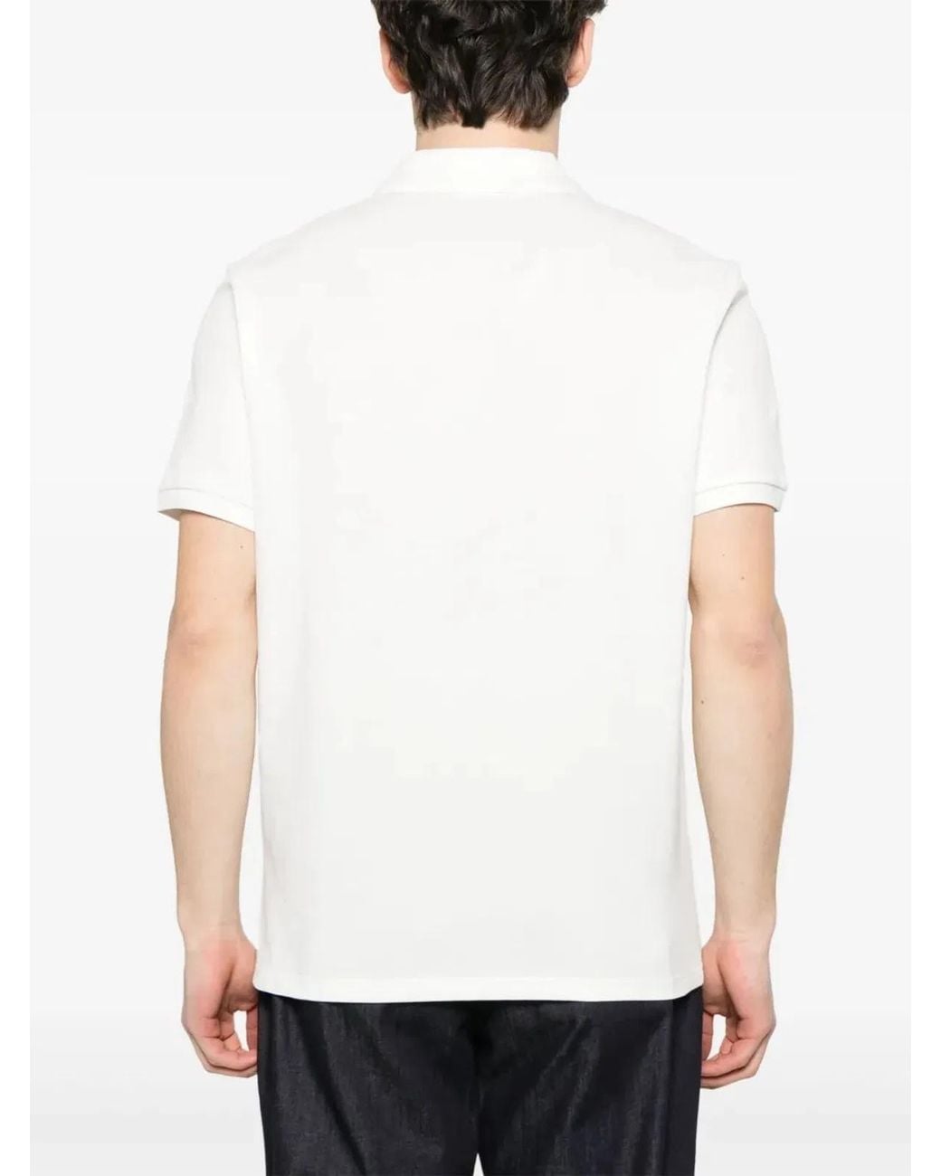Moncler White Ss Polo for men