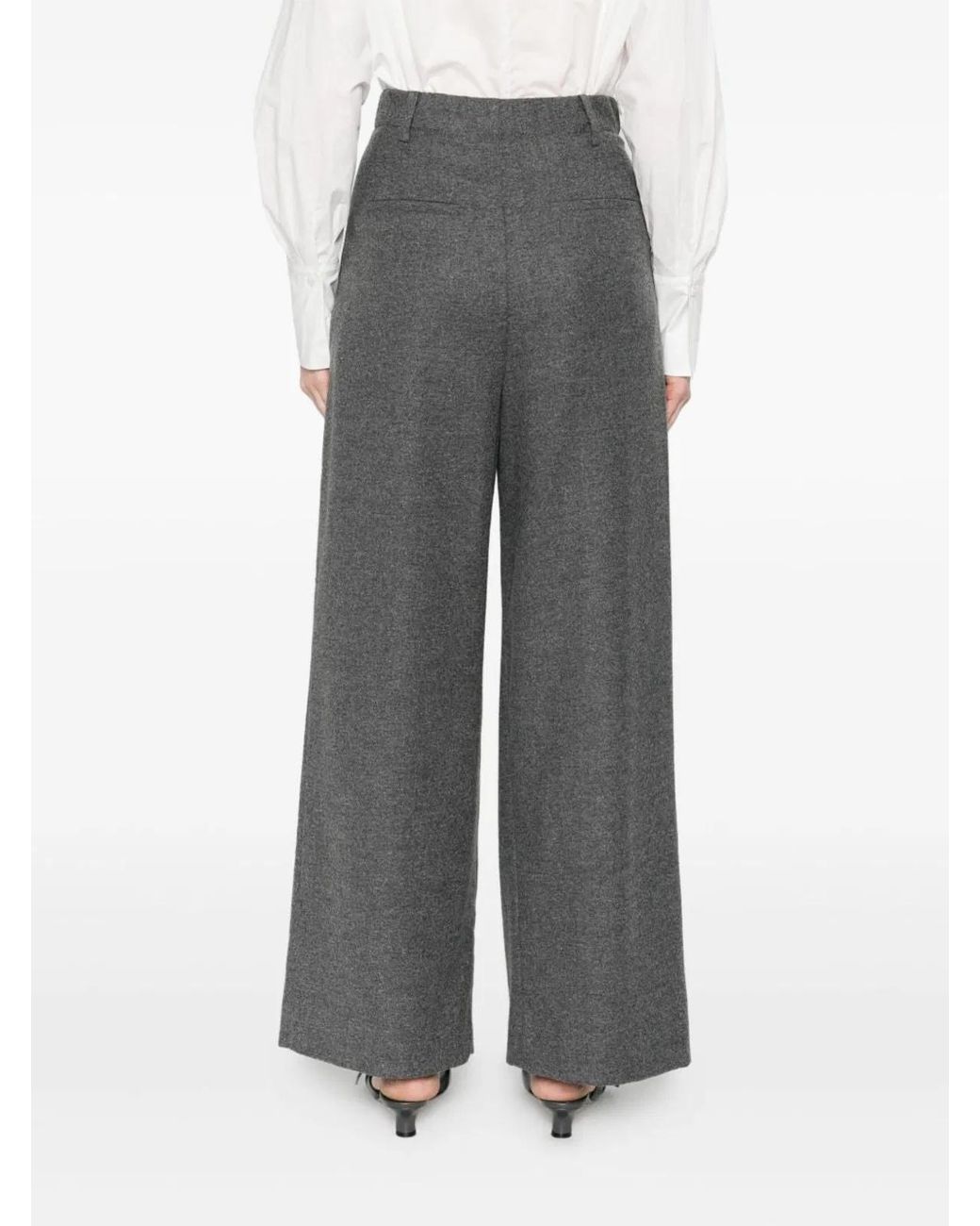 Susanne Bommer Gray Cotton Blend Trousers