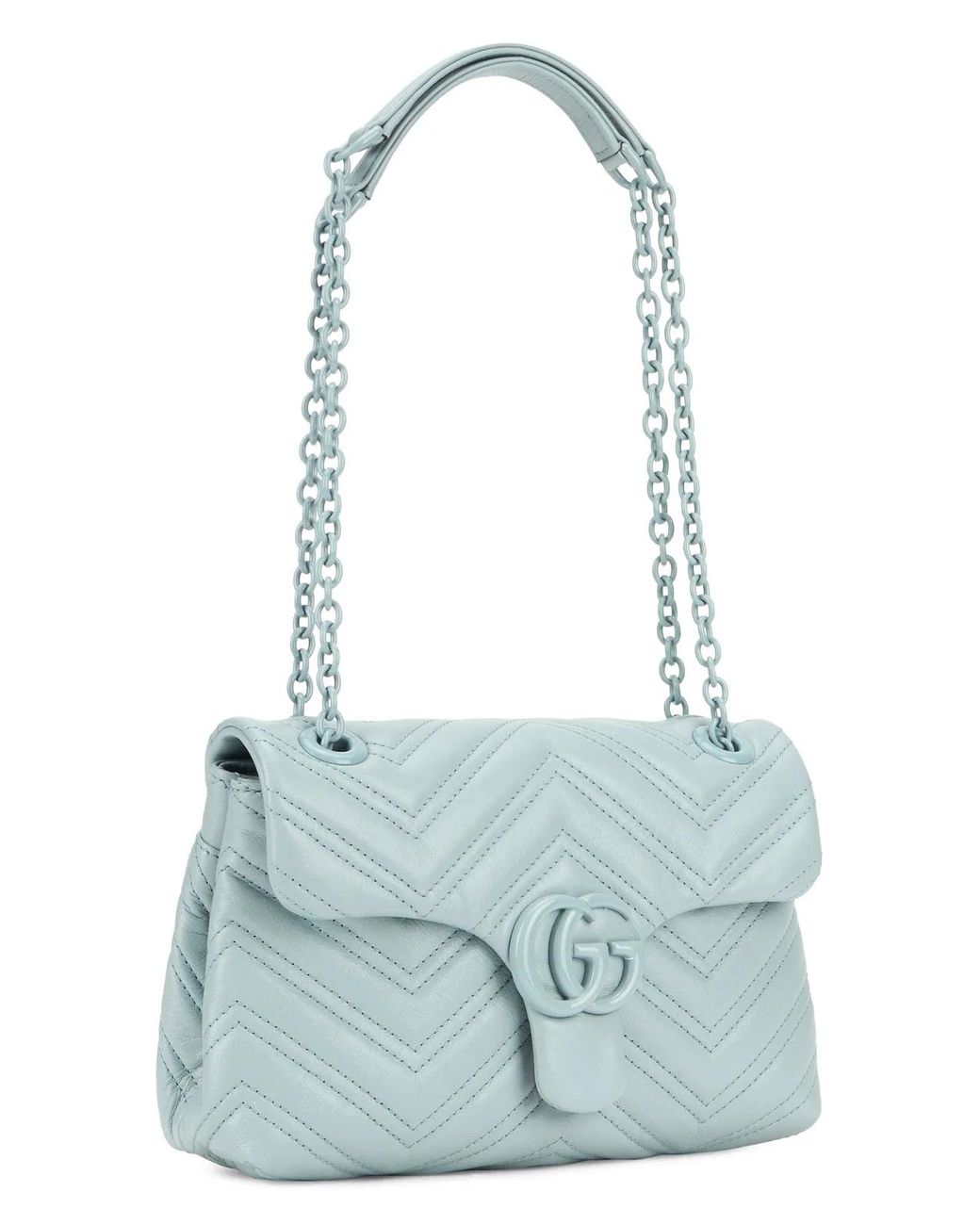 Gucci Blue Small Gg Marmont Shoulder Bag