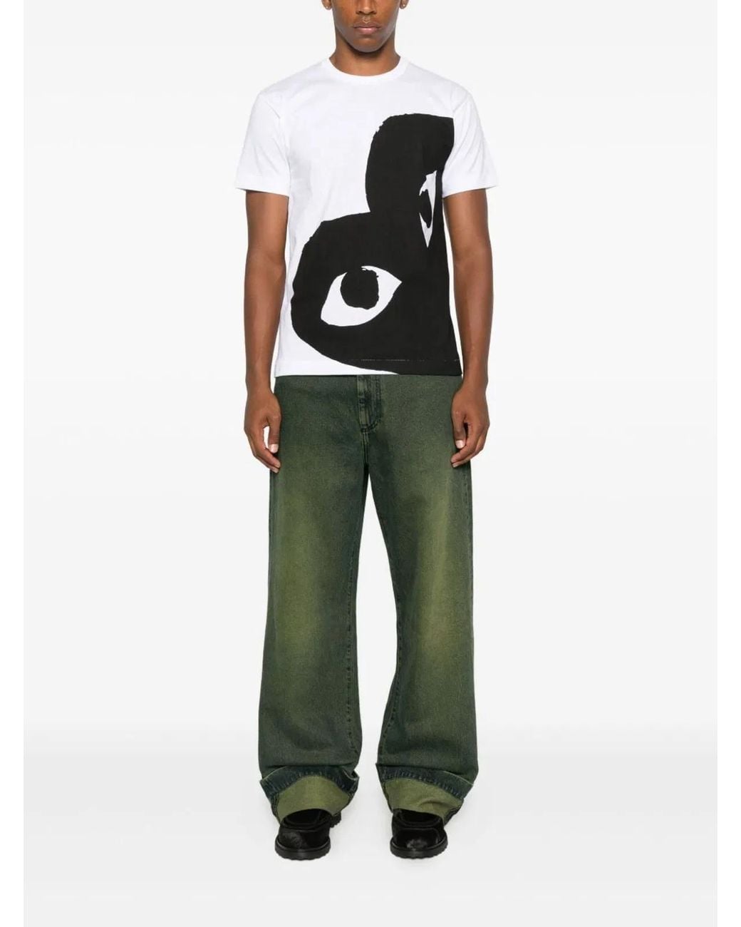 COMME DES GARÇONS PLAY Black Cotton T-Shirt