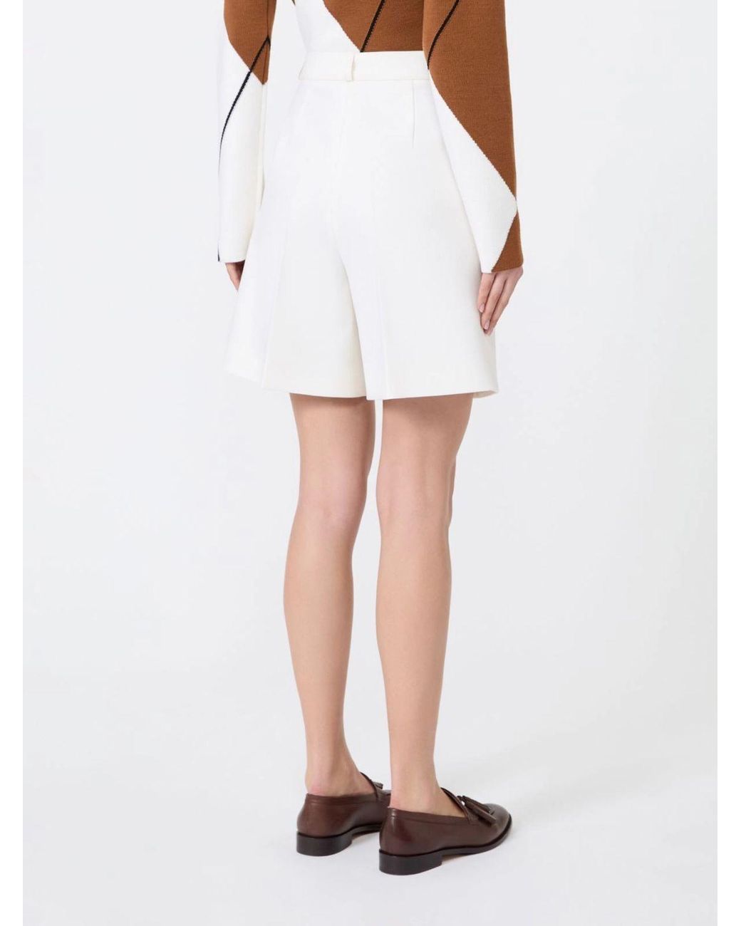 Max Mara White Mxmsauna Short Trouser