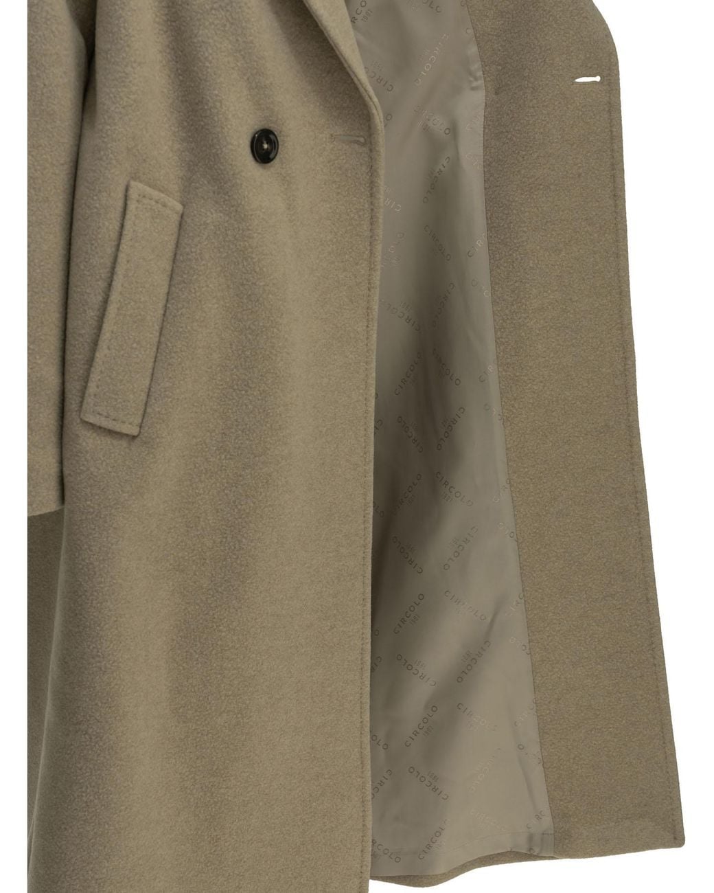 Circolo 1901 Natural Long Wool Cashmere Coat