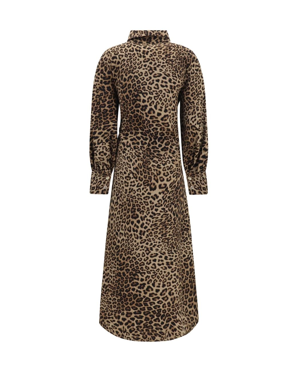 Adidas By Stella McCartney Multicolor Adidas By Stella Mccartney Leopard-Print Long-Sleeved Dress With High Neck