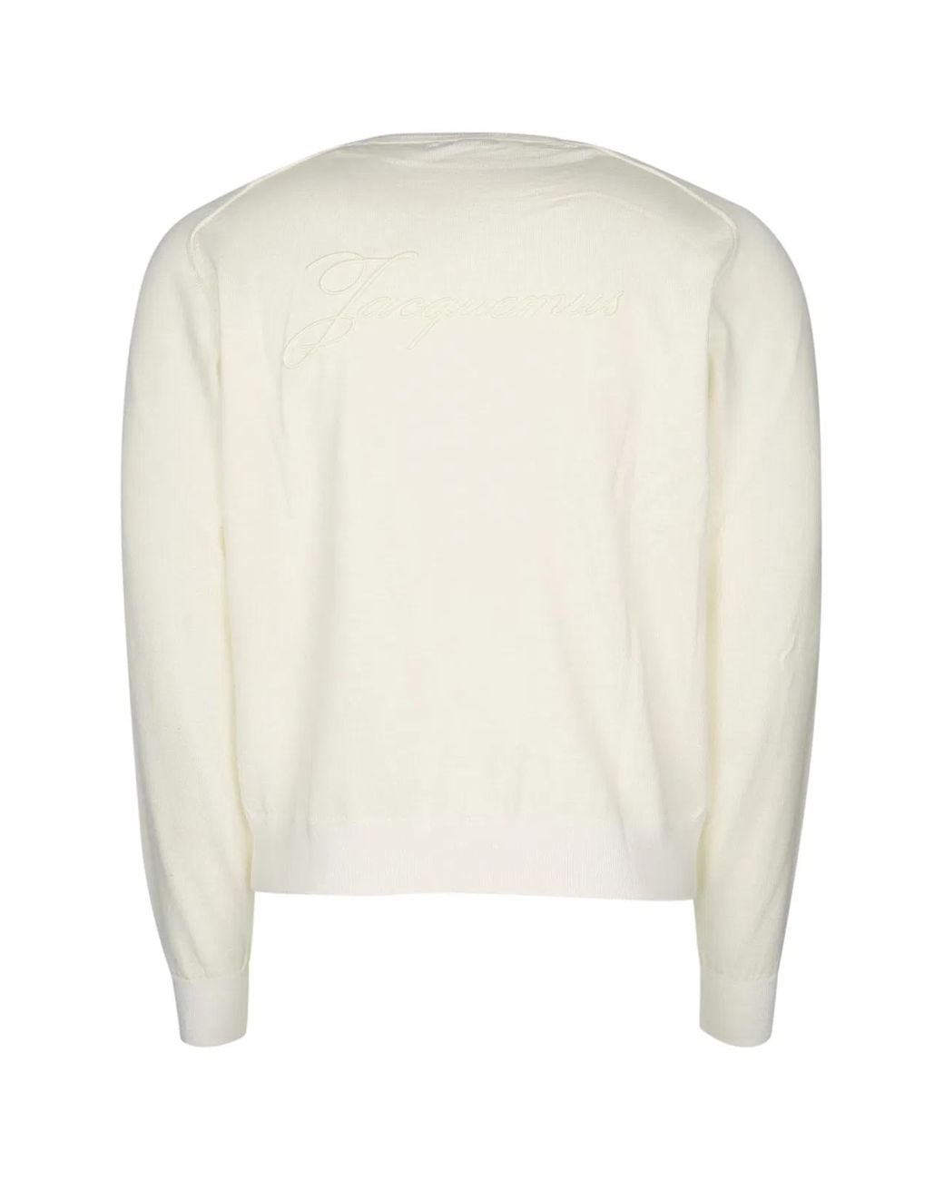 Jacquemus White Crew Neck Sweater for men