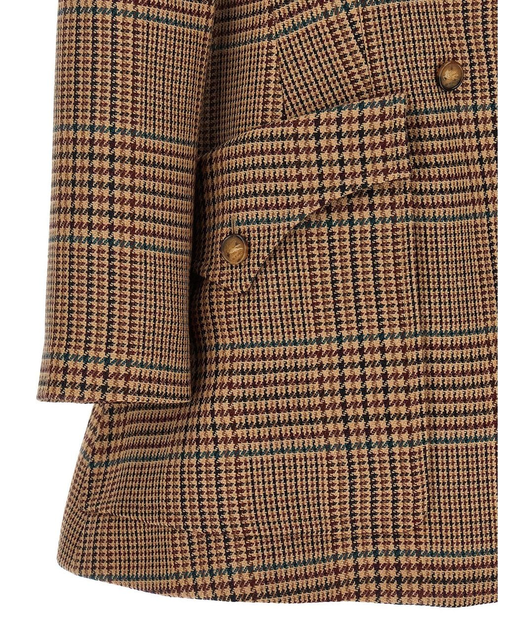 Etro Brown Prince Of Wales Coat