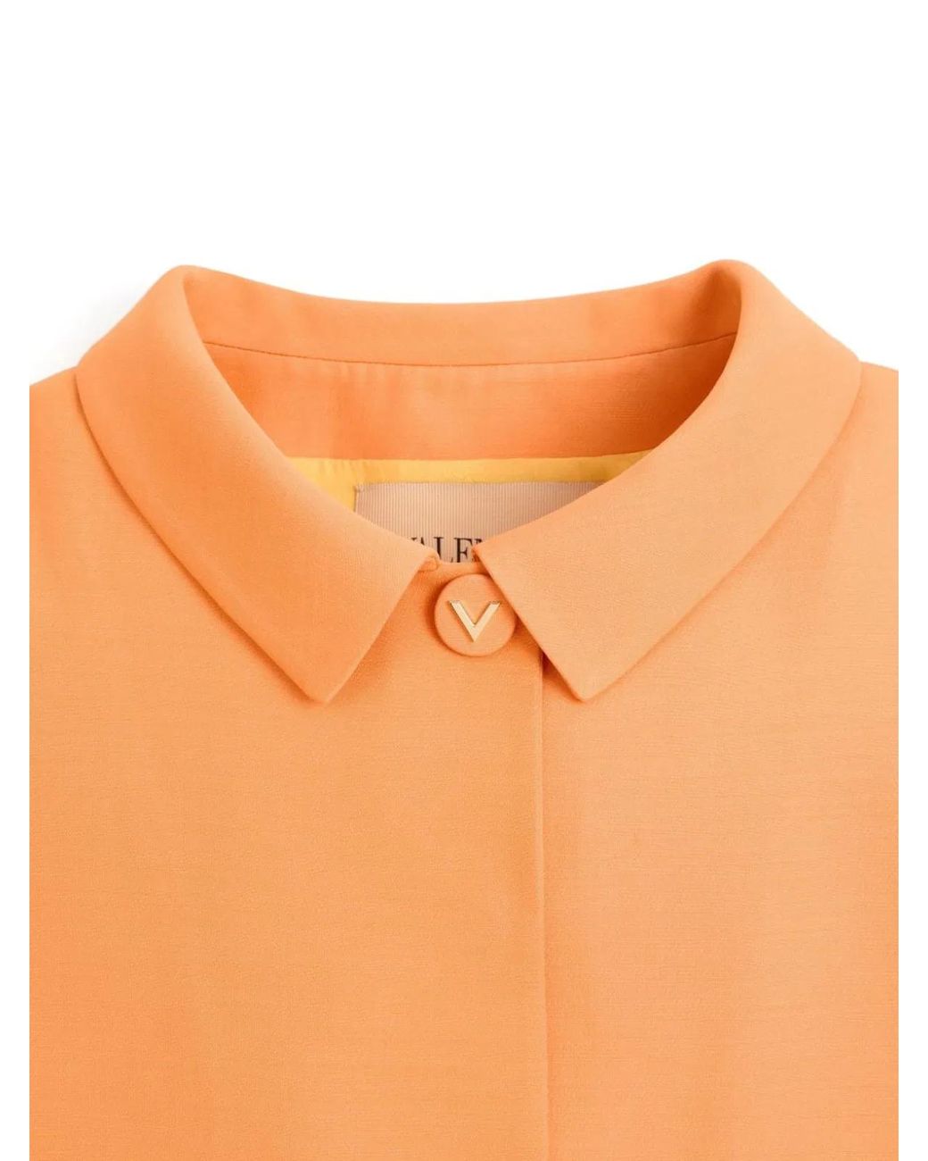 Valentino Garavani Orange Silk Virgin Wool Jacket