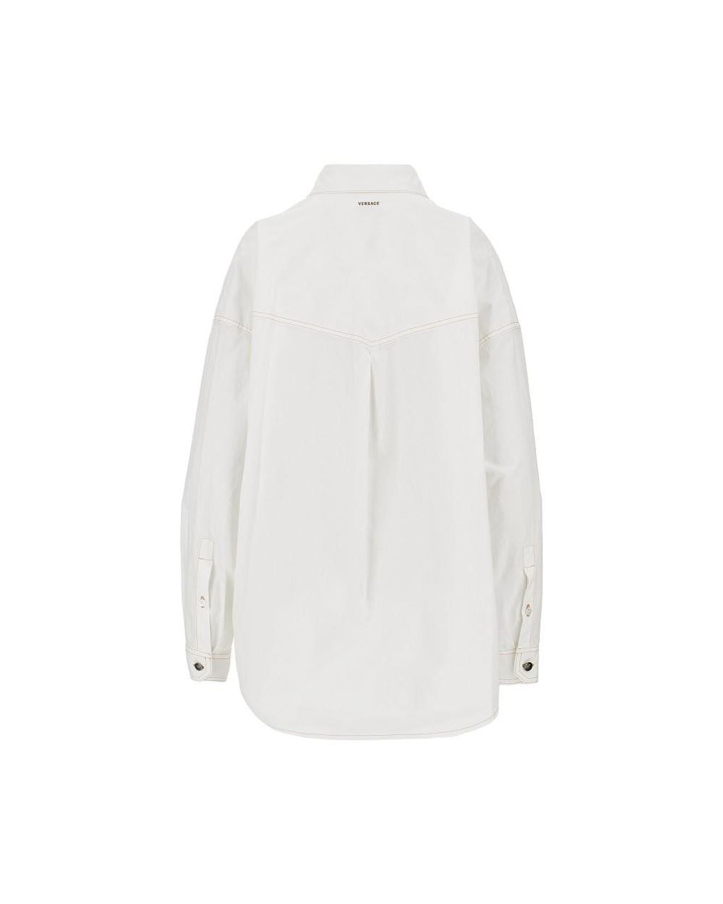 Versace White Cotton Poplin Shirt