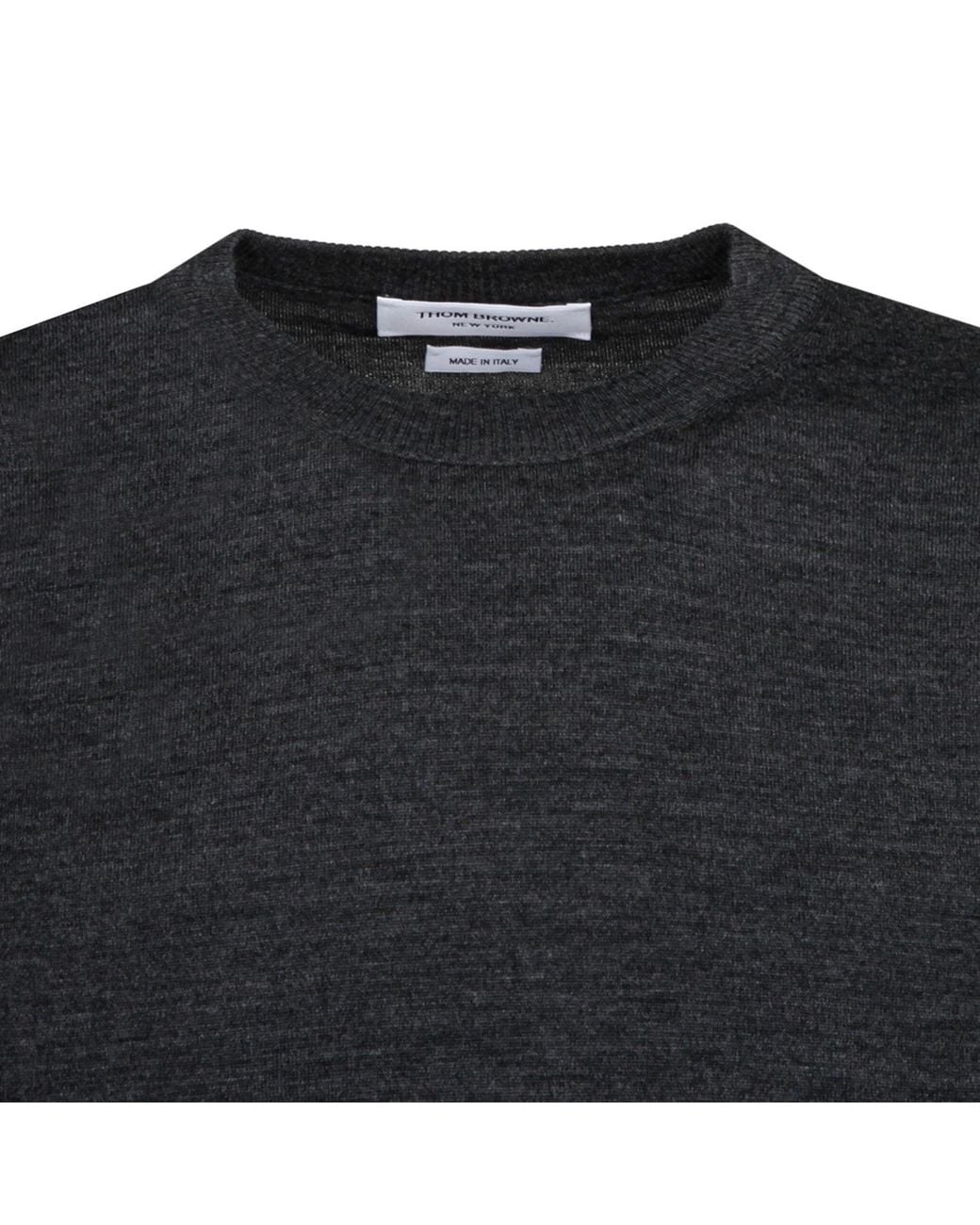Thom Browne Black Virgin Wool Sweater for men