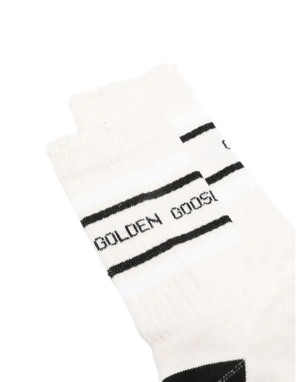 Golden Goose Deluxe Brand White Stripes Logo Socks for men