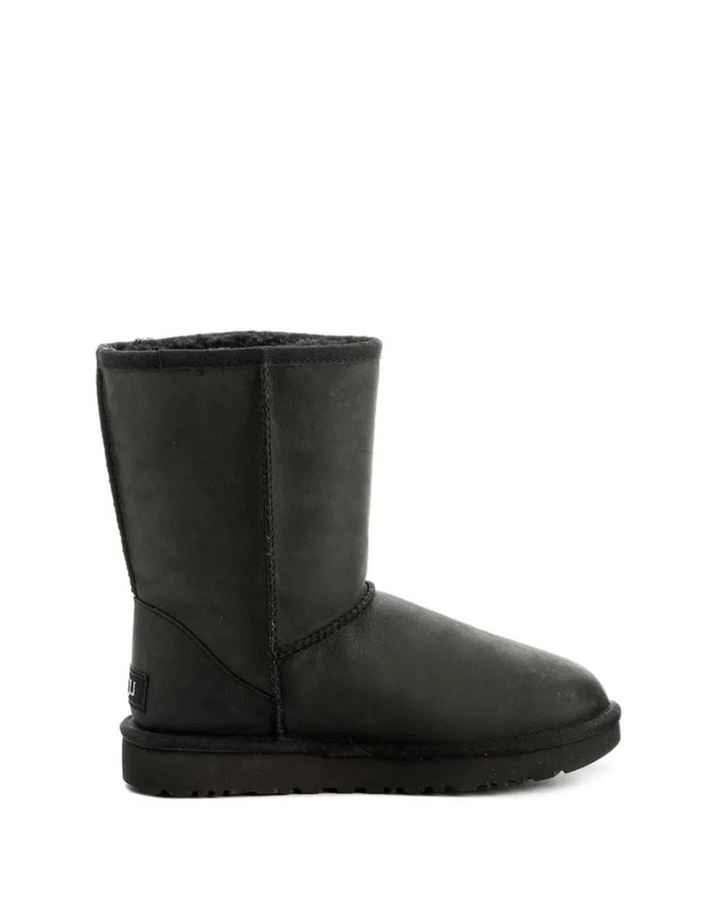Ugg Black W Classic Short Leather Shoes