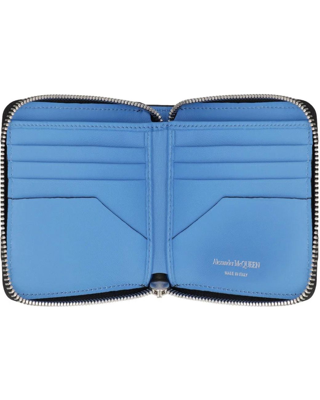 McQueen Black Leather Wallet for men