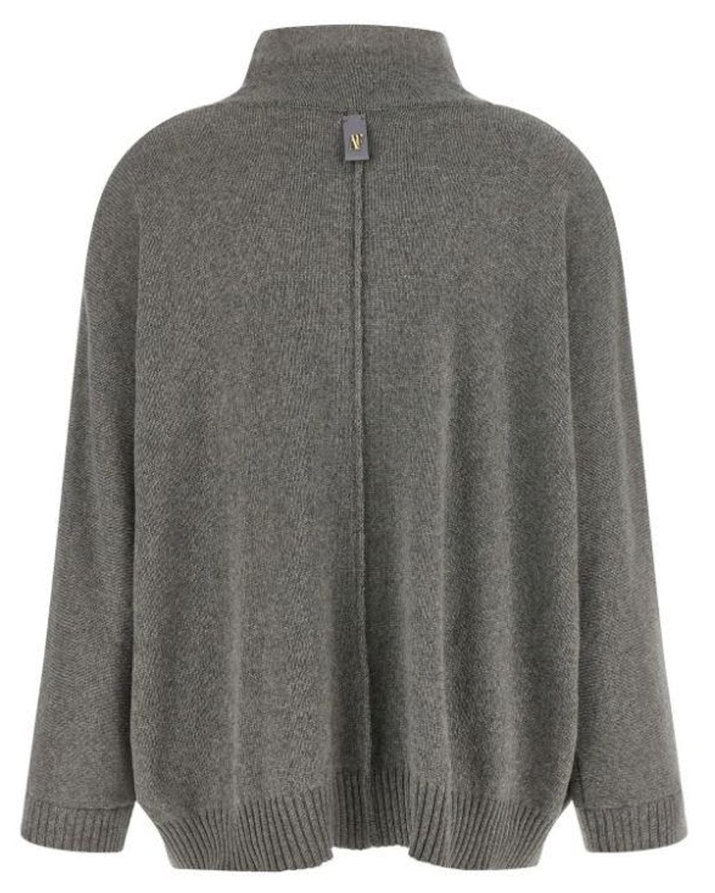 Alberta Ferretti Gray Alberta Ferretti Dark Cotton Sweater