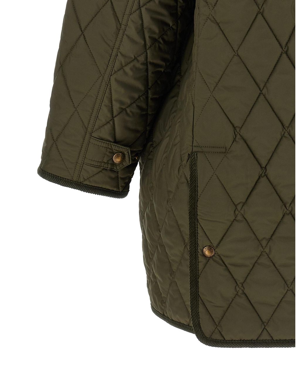 Polo Ralph Lauren Green Quilted Padded Jacket With Embroidery