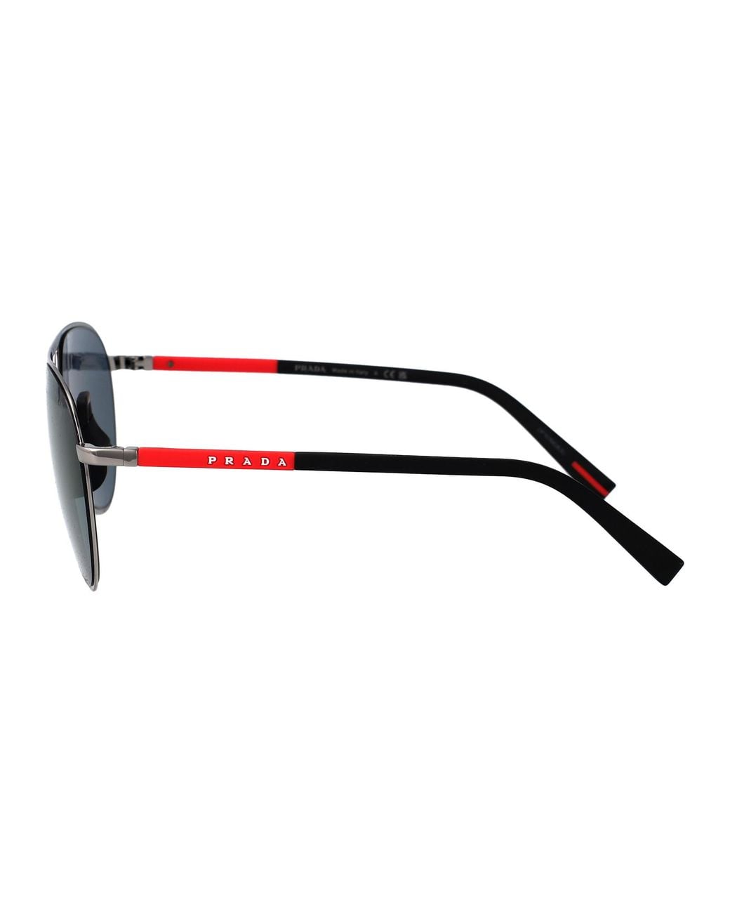 Prada Linea Rossa Blue Metal Sunglasses for men