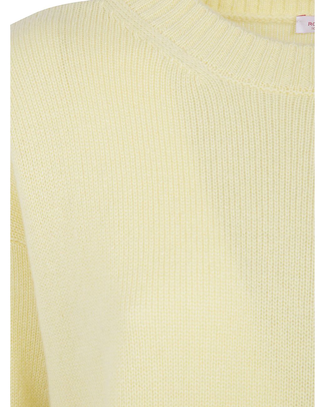 Rossopuro Yellow Long Sleeved Boat Neckline Over Sweater