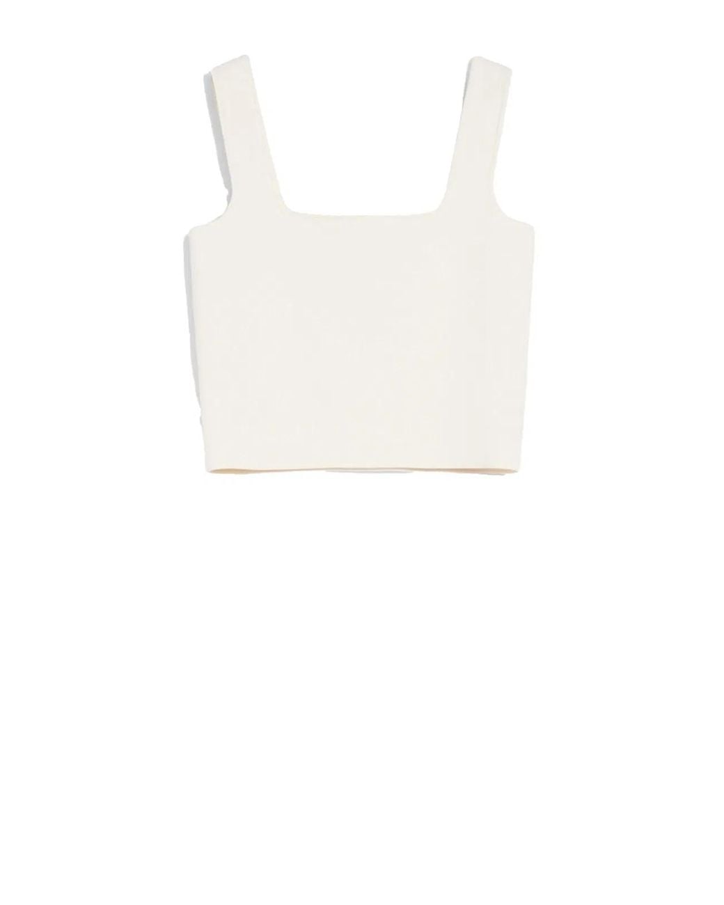 Weekend by Maxmara White Max Mara Weekend Crop Top