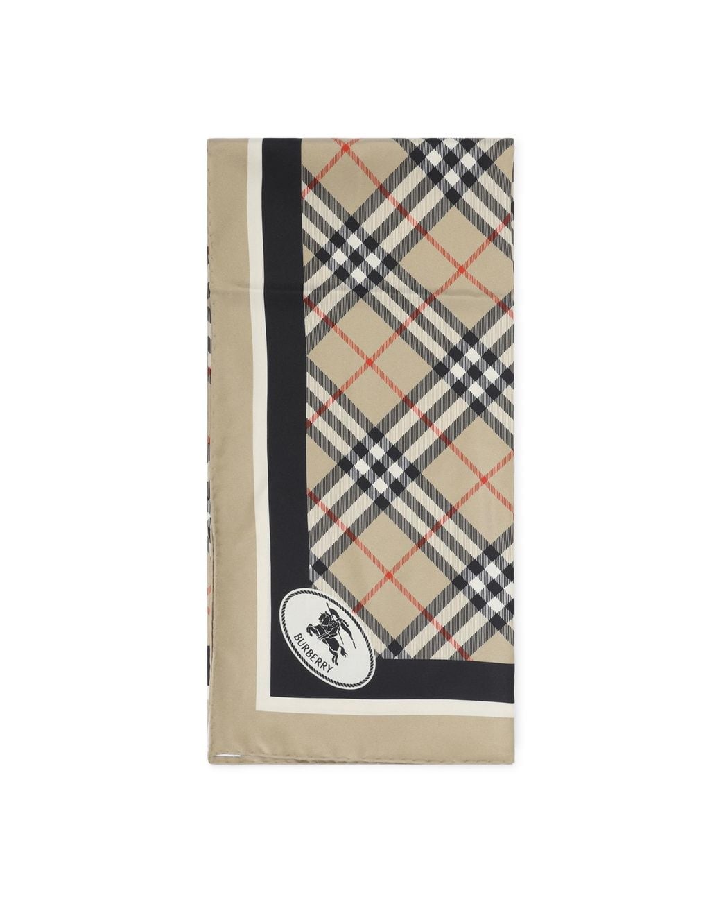 Burberry Natural Silk Check Scarf