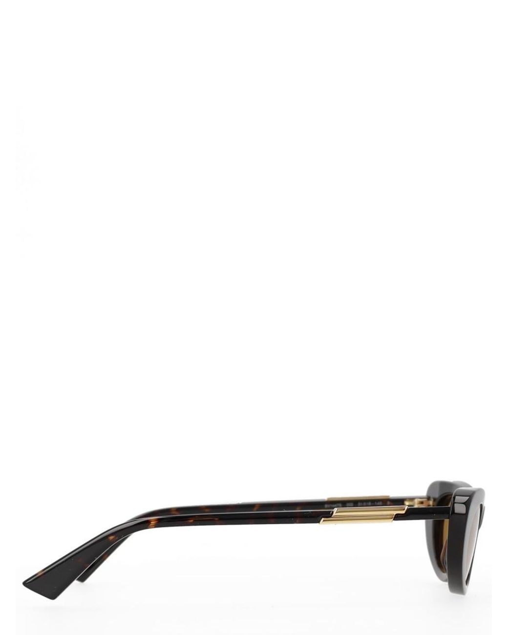 Bottega Veneta White Havana Acetate Sunglasses