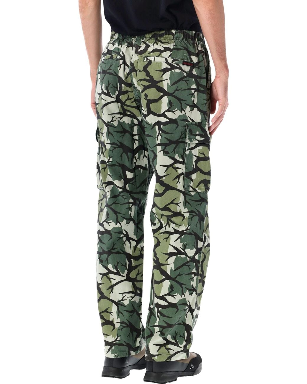 Gramicci Green Herringbone Cargo Pants for men