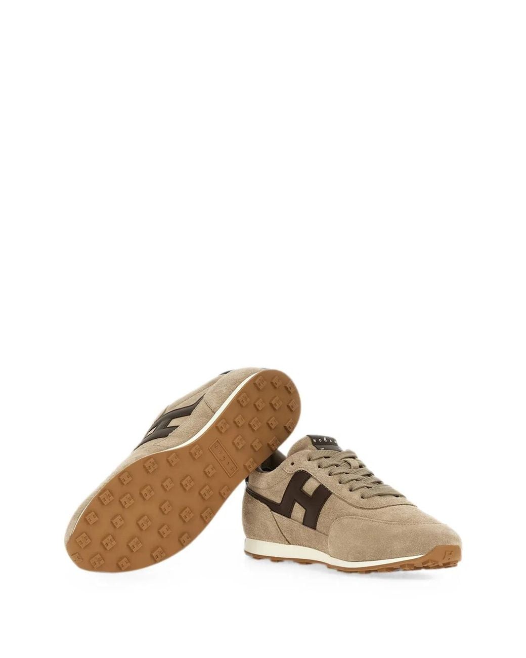 Hogan Brown Logo Sneakers for men