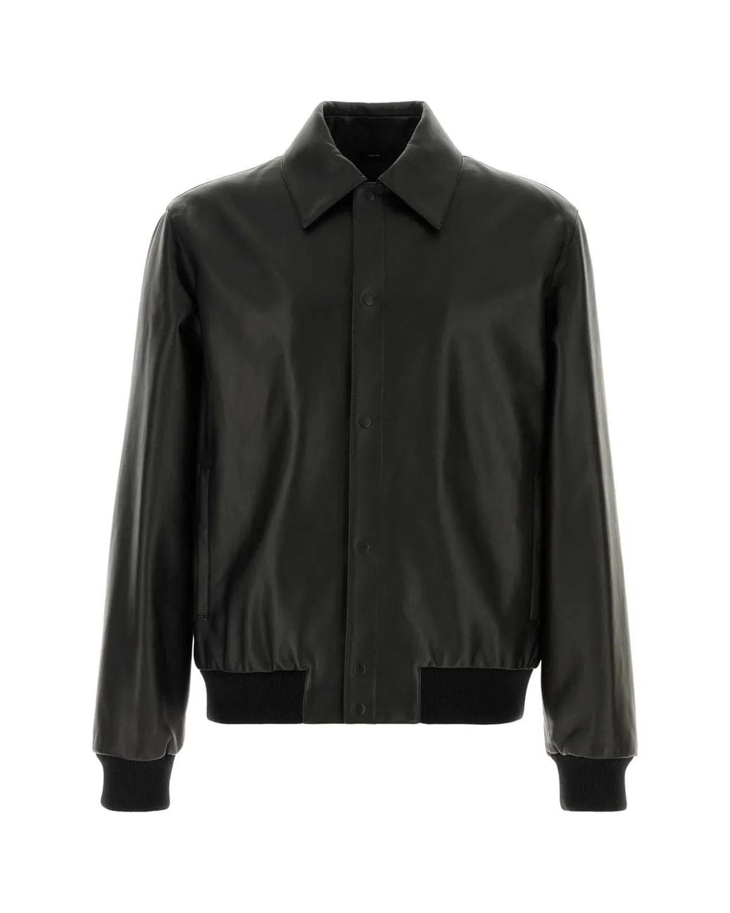 Fendi Black Leather Jacket for men
