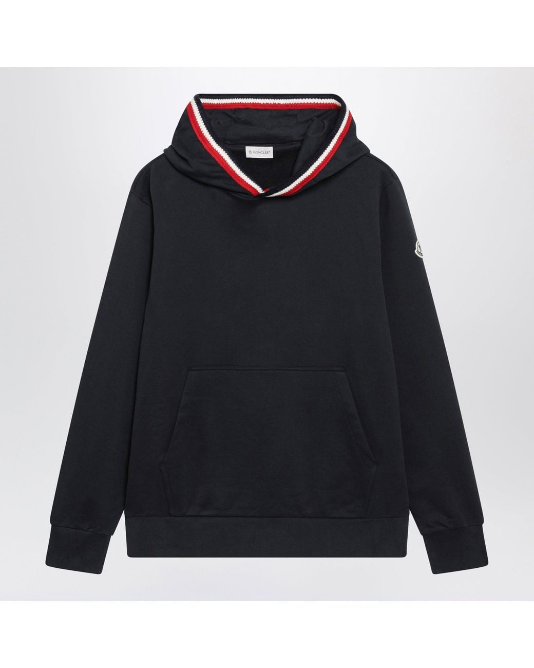 Moncler Black Hooded Sweatshirt for men