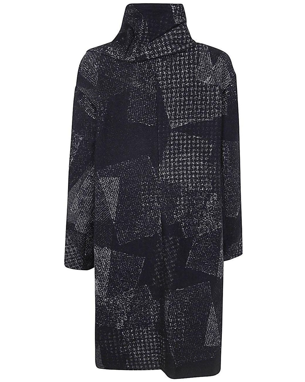 Y's Yohji Yamamoto Blue Ka-Scarf Coat