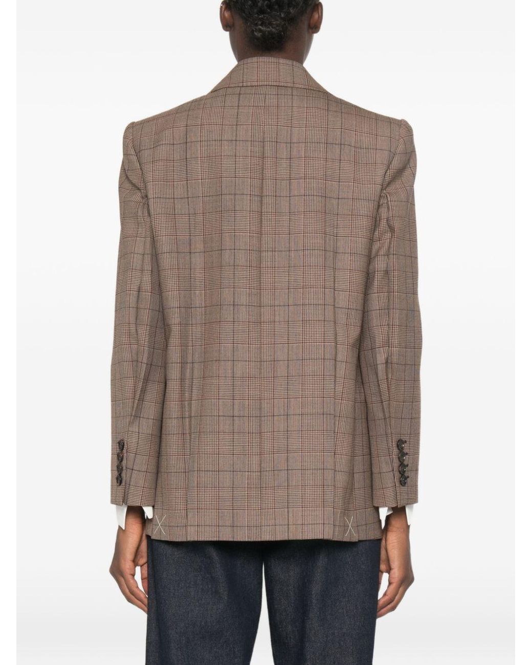 Chloé Brown Wool Double-Breasted Jacket