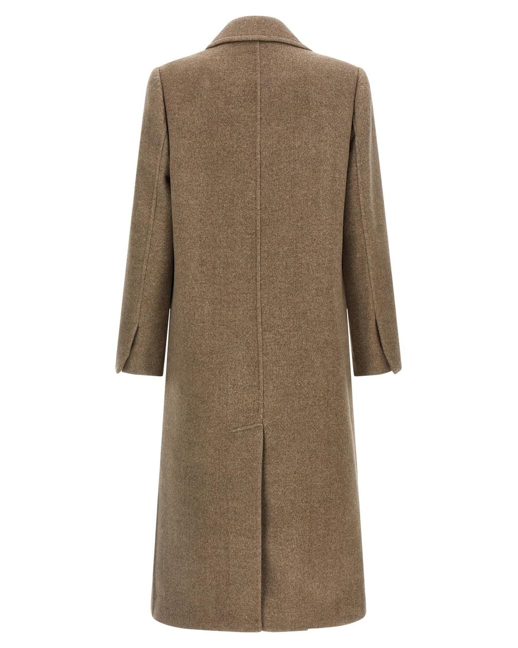Tory Burch Natural Double-Breasted Coat
