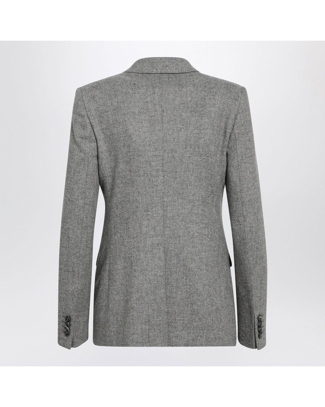 Tagliatore Gray Doublebreasted Jacket With Herringbone Pattern