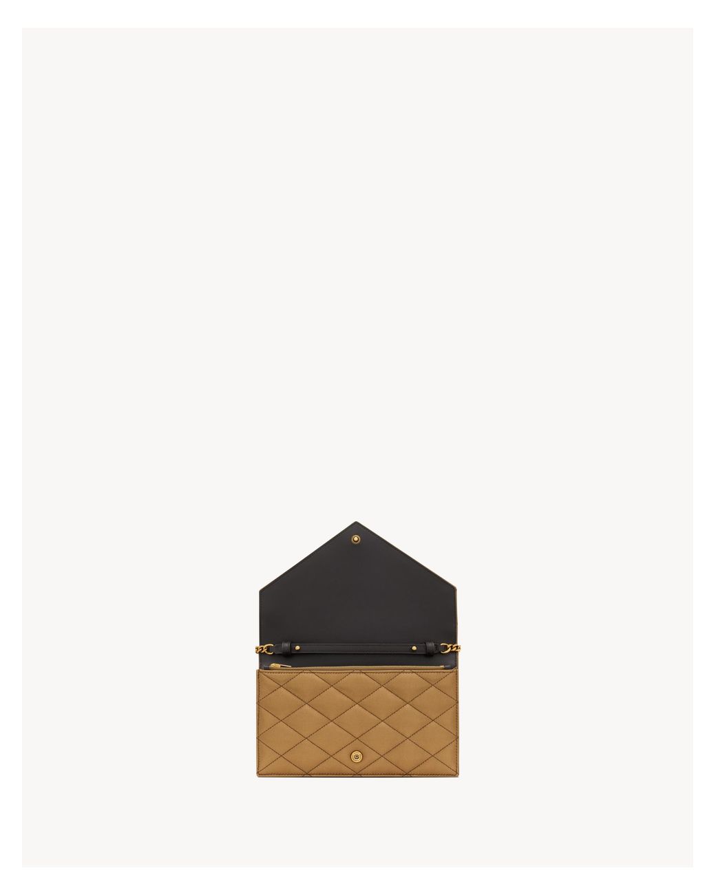 Saint Laurent White Paris Chain Wallet