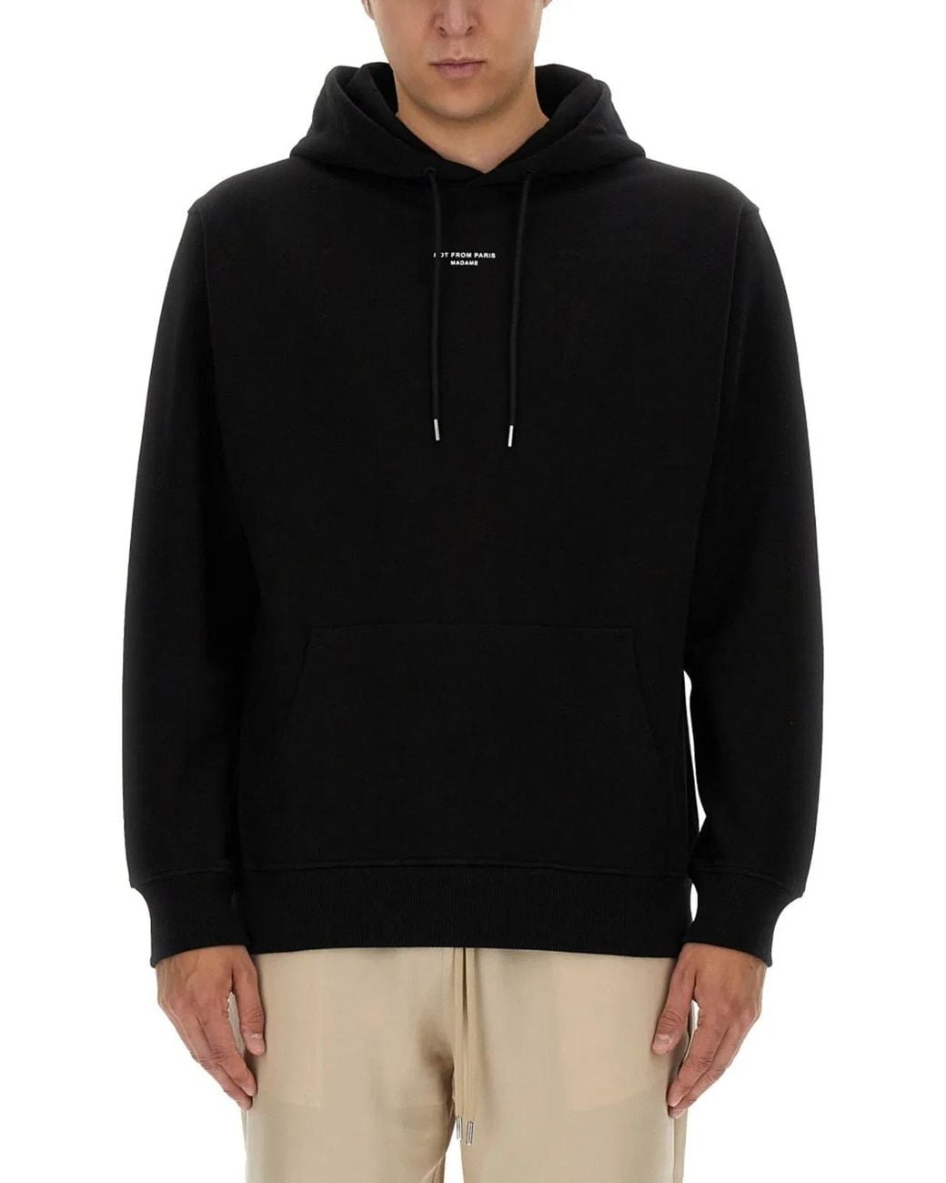 Drole de Monsieur Black Felpa Con Cappuccio for men