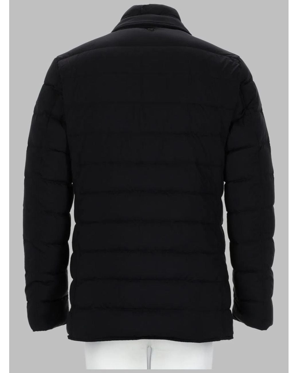 Herno Black Down Jacket La Giacca Polyamide for men