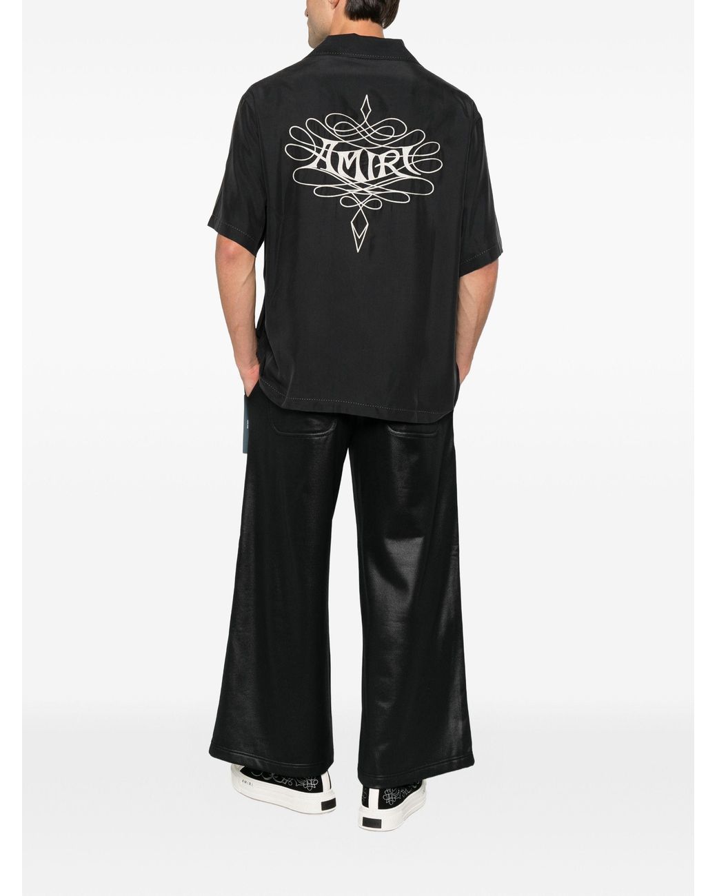 Amiri Black Oversized Lazo Safari Shirt for men