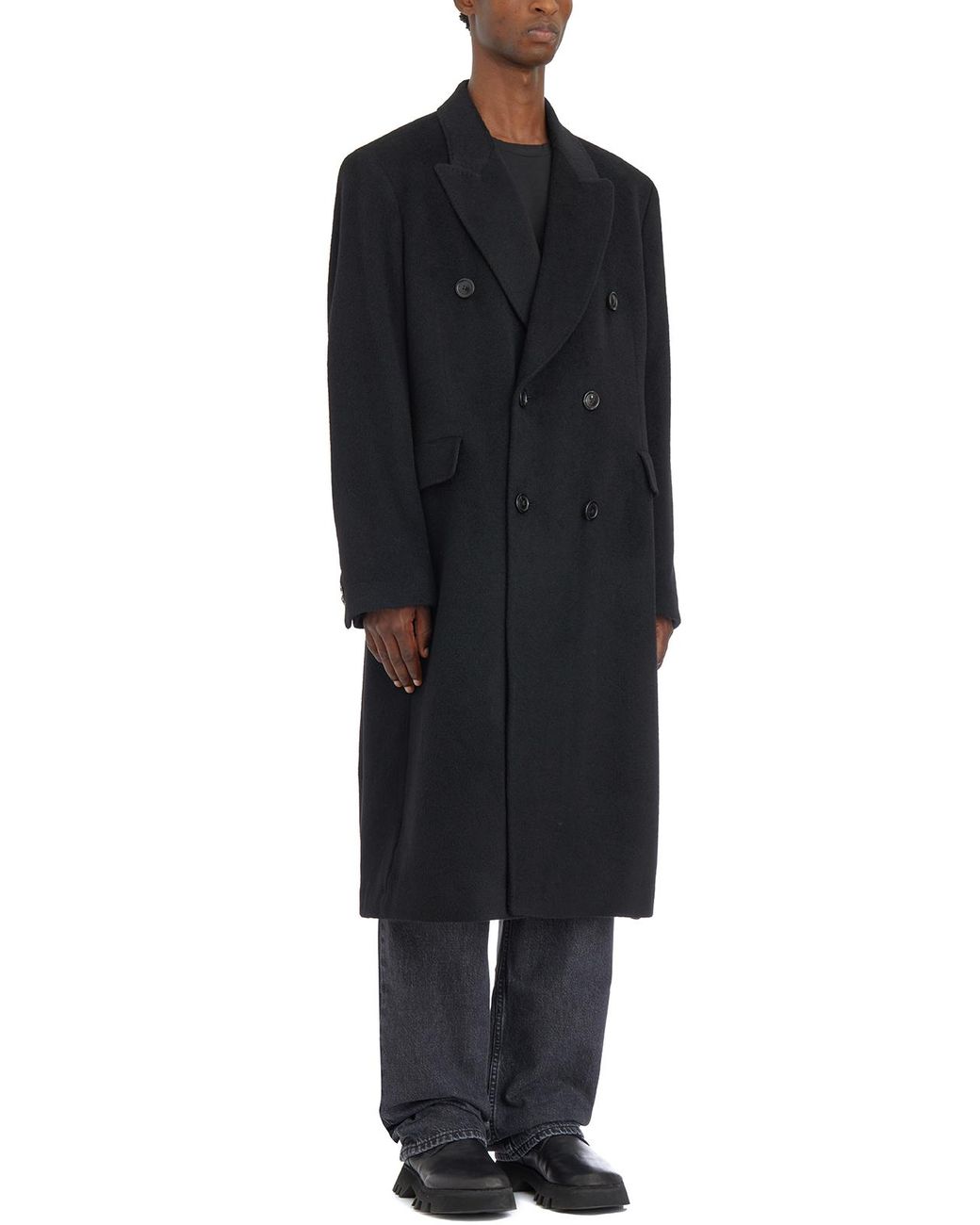 Our Legacy Black Wool Whale Coat for men
