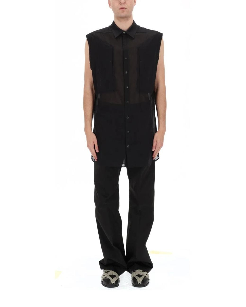 Rick Owens Black Cotton Shirt for men