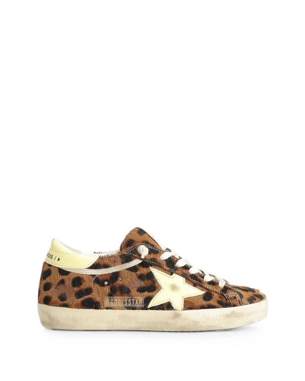 Golden Goose Deluxe Brand Yellow Cow Leather Ovine Leather Horsy-Print Sneakers