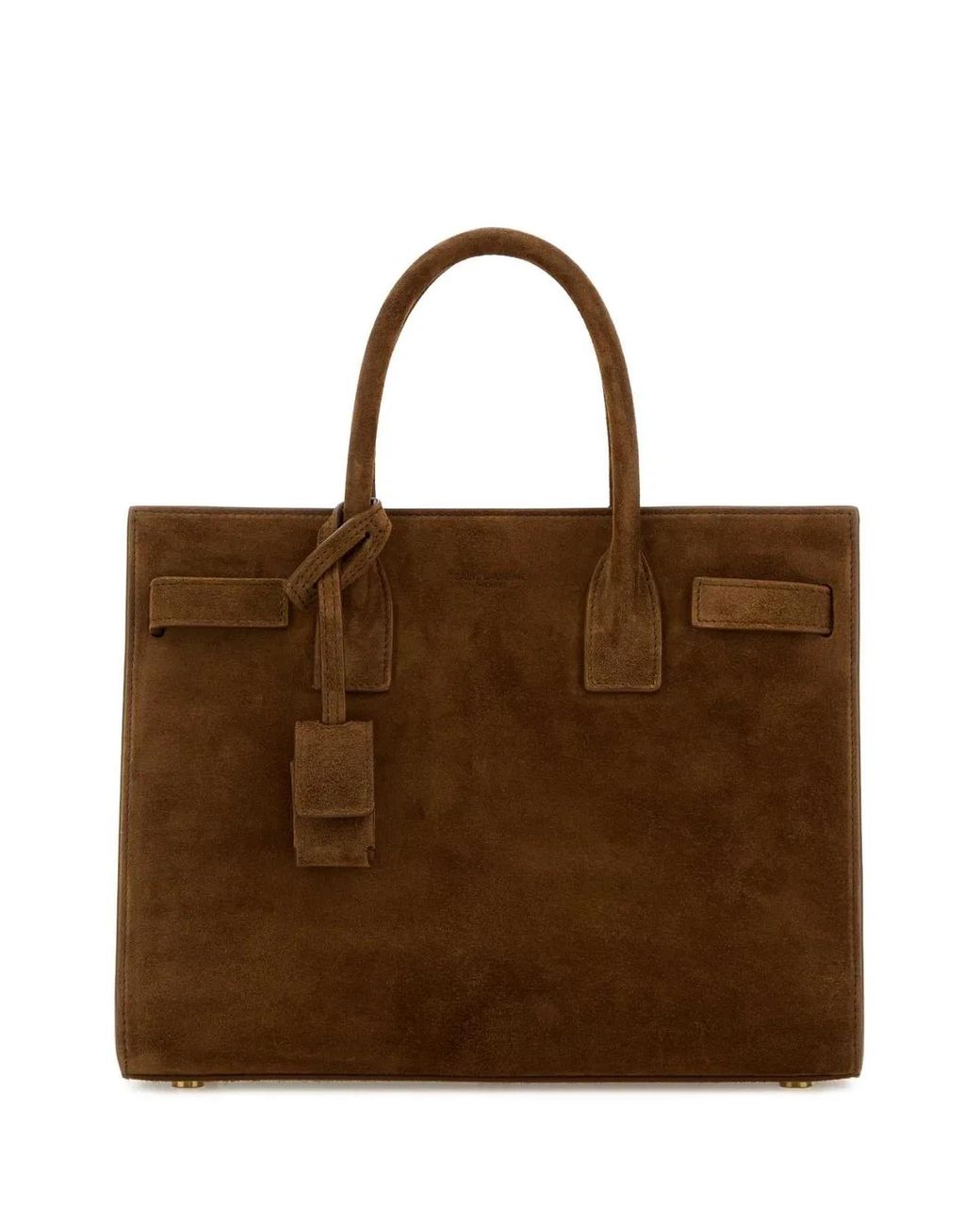 Saint Laurent Brown Sac De Jour Suede Bag