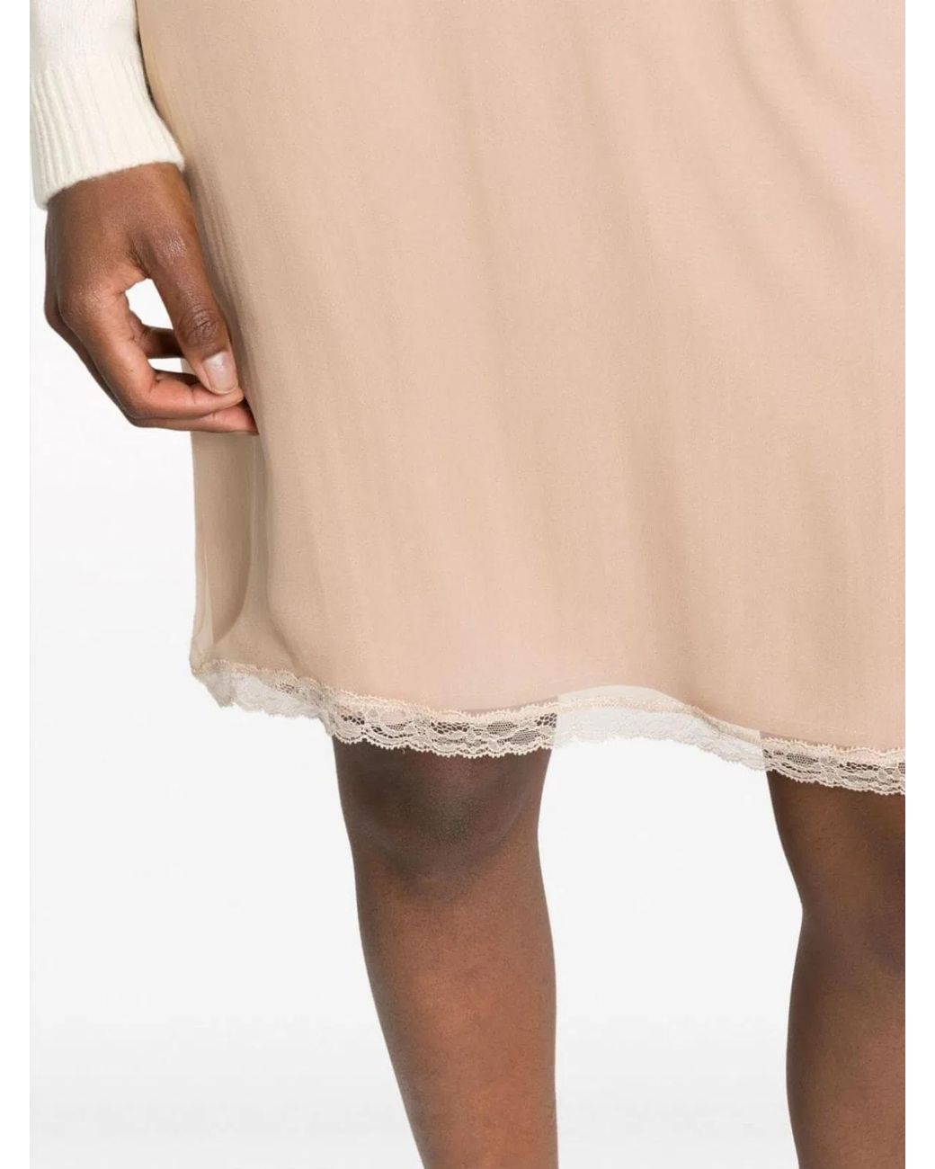 Gucci Natural Silk Chiffon Skirt