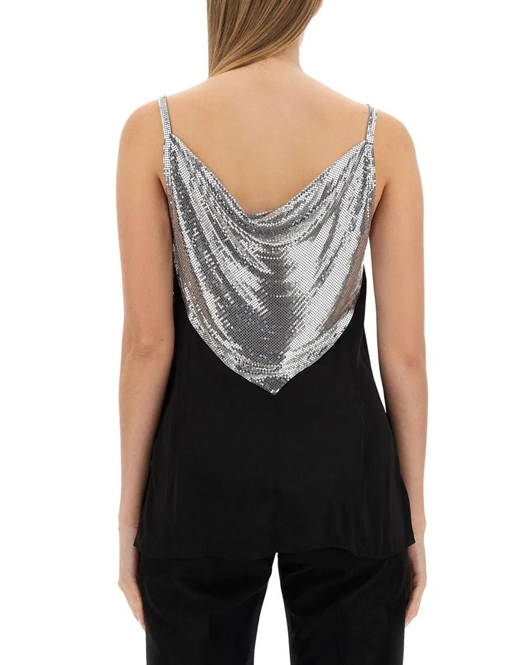 Rabanne Black Top With Inserts