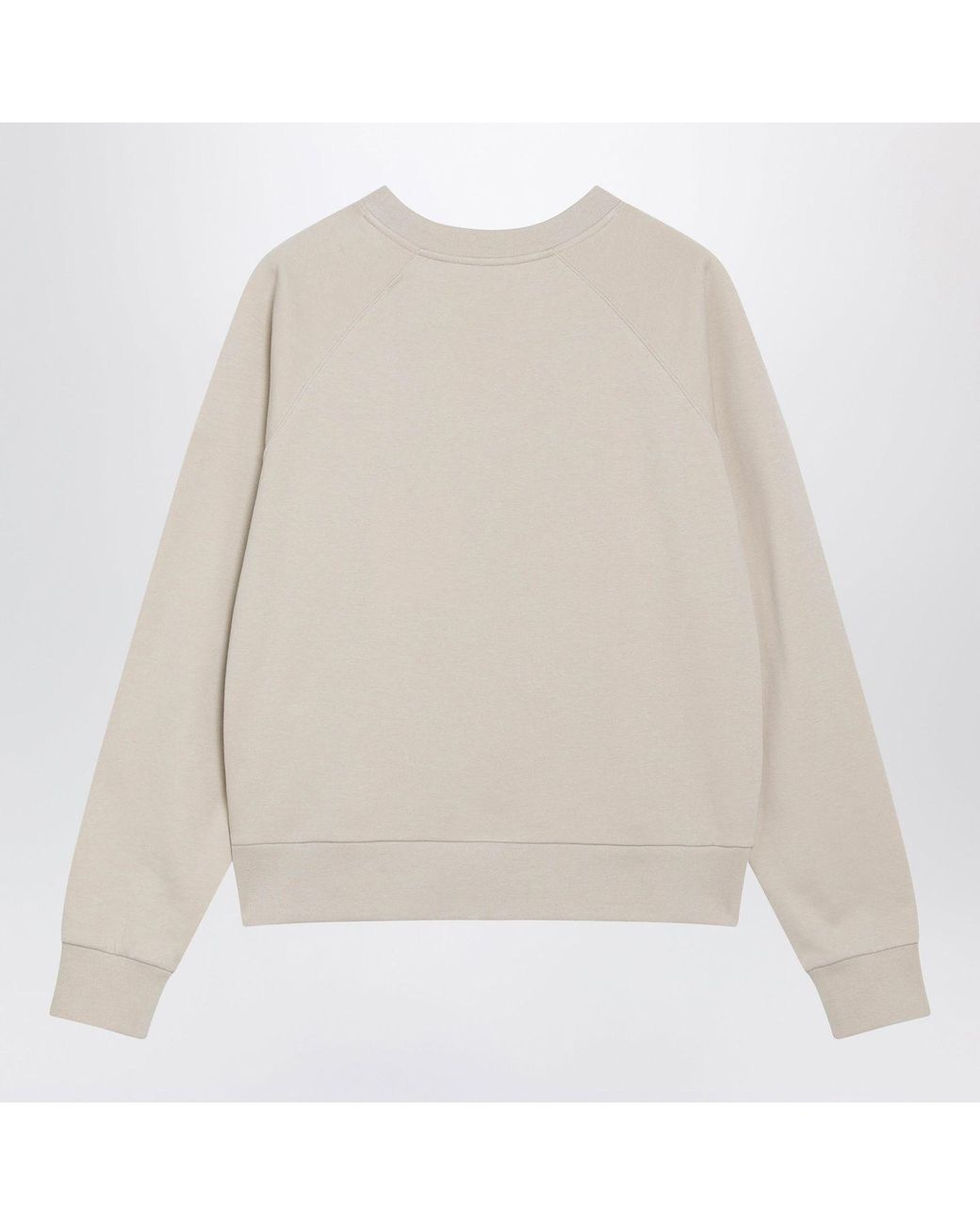 Moncler Natural Light Sweatshirt With Logo Embroidery