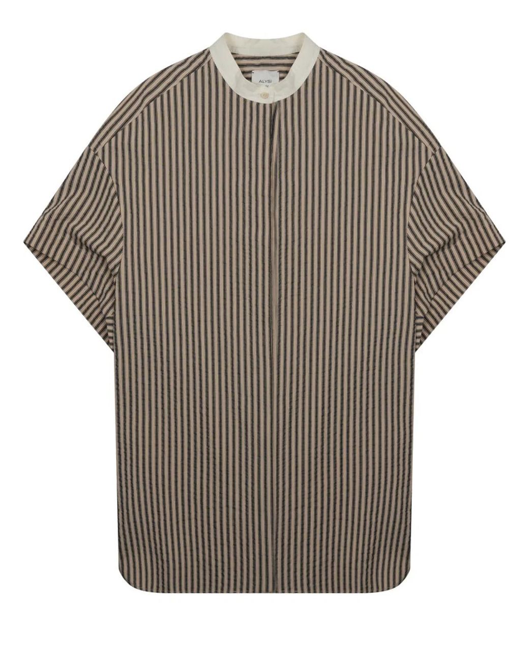 Alysi Gray Mini Abito A Righe
