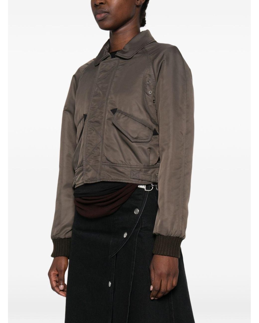 MM6 by Maison Margiela Brown Nylon Blouson Jacket