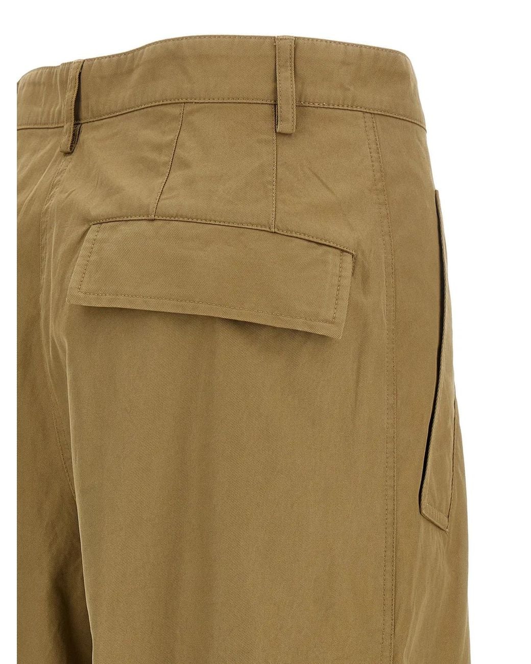 Dries Van Noten Natural Tapered Pleated Pants