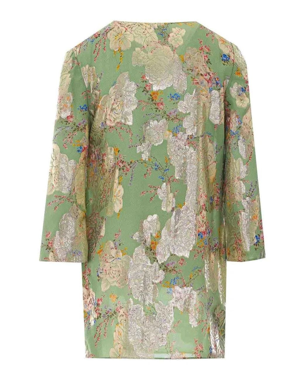 Valentino Garavani Green Apres L'Hiver Ramage Print Top