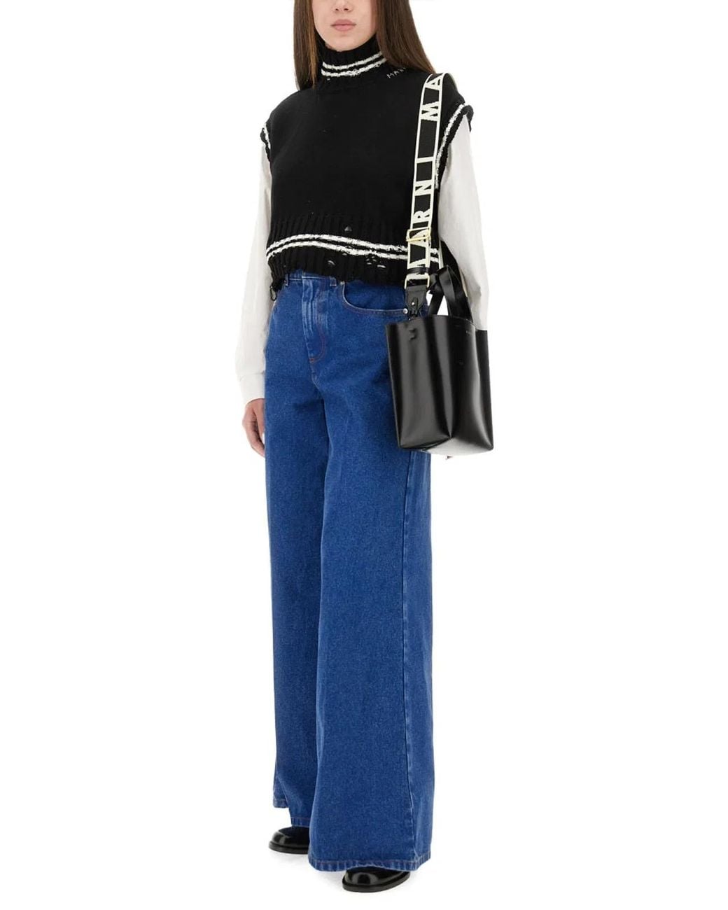 Marni Blue Cotton Trousers