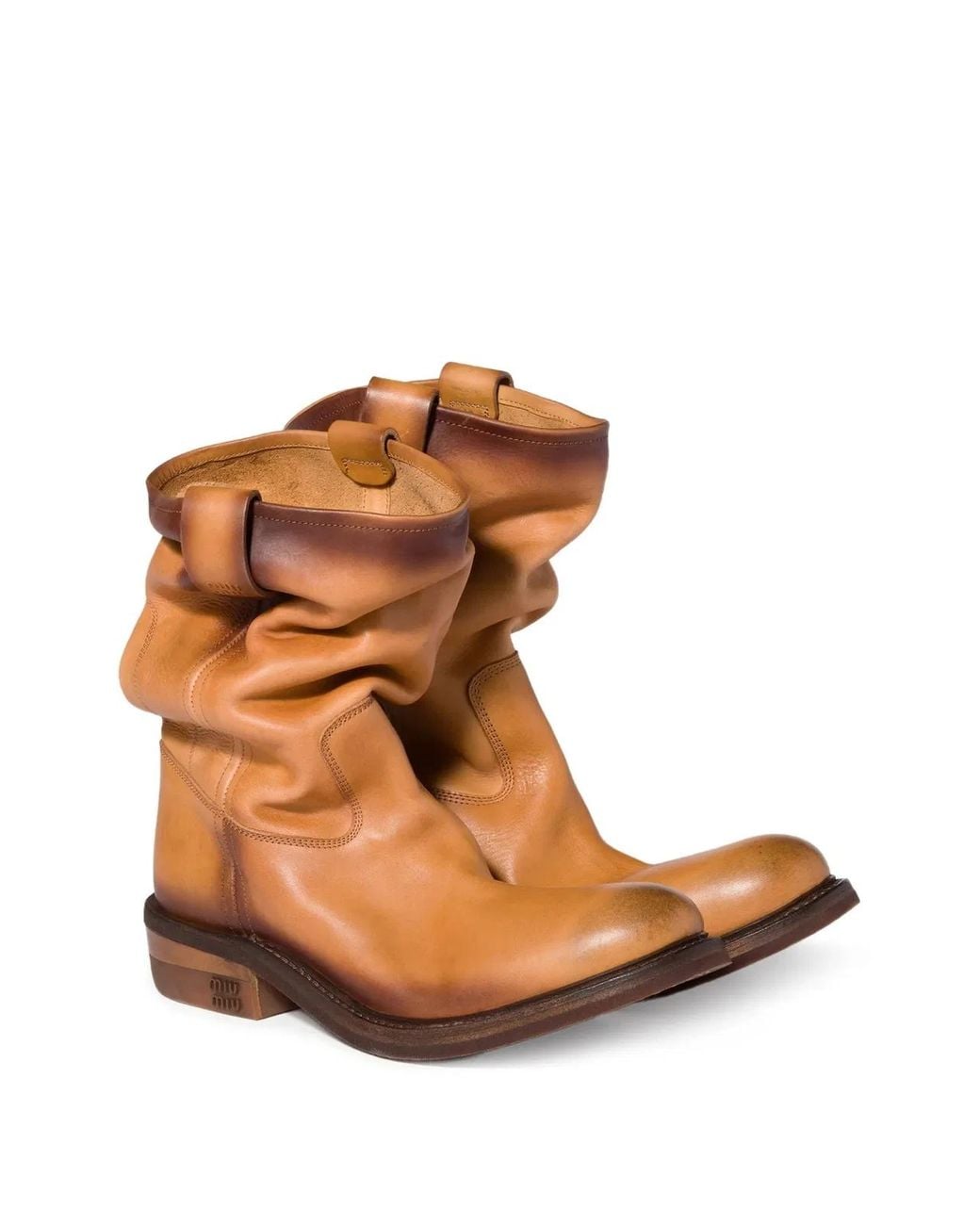 Miu Miu Brown Foule Ankle Boots