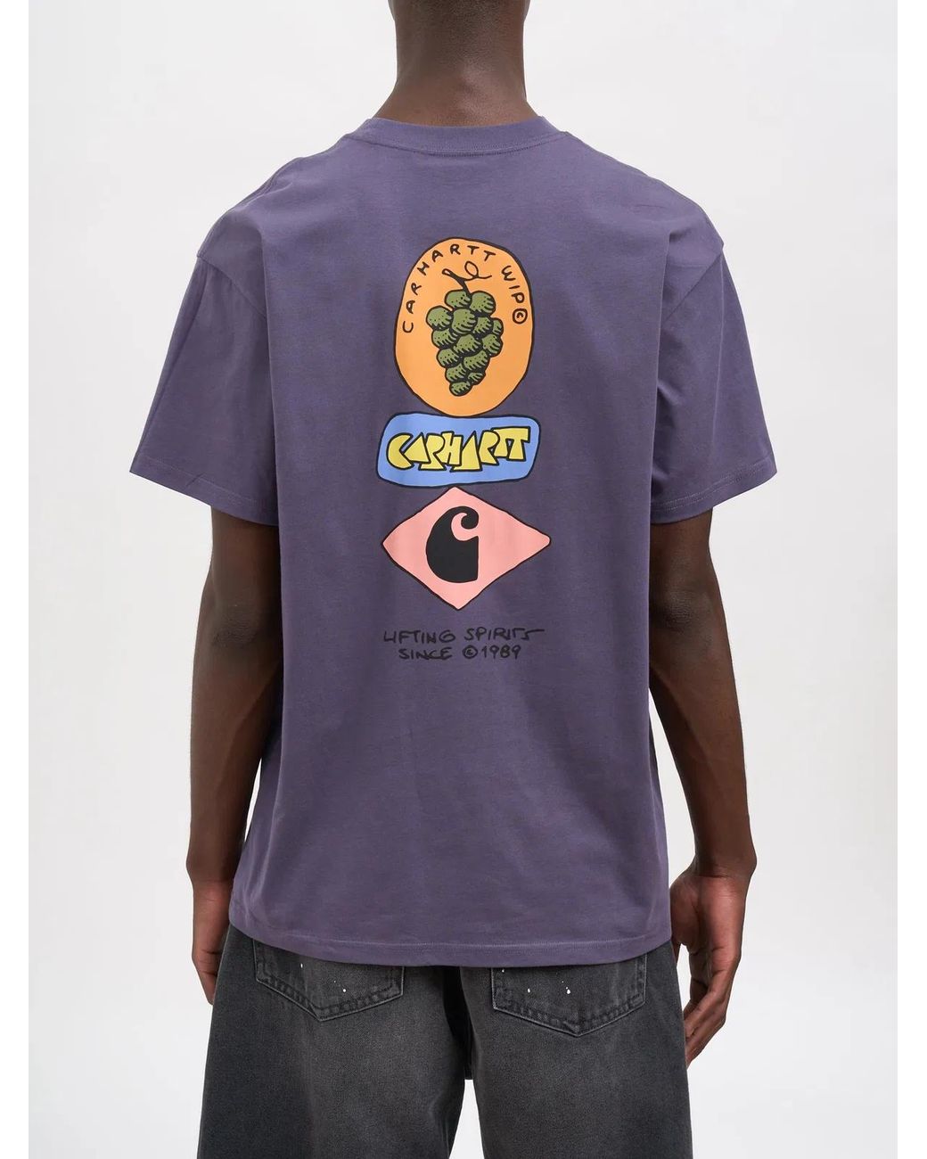 Carhartt Purple T-Shirt S/S Stacked Grapes for men