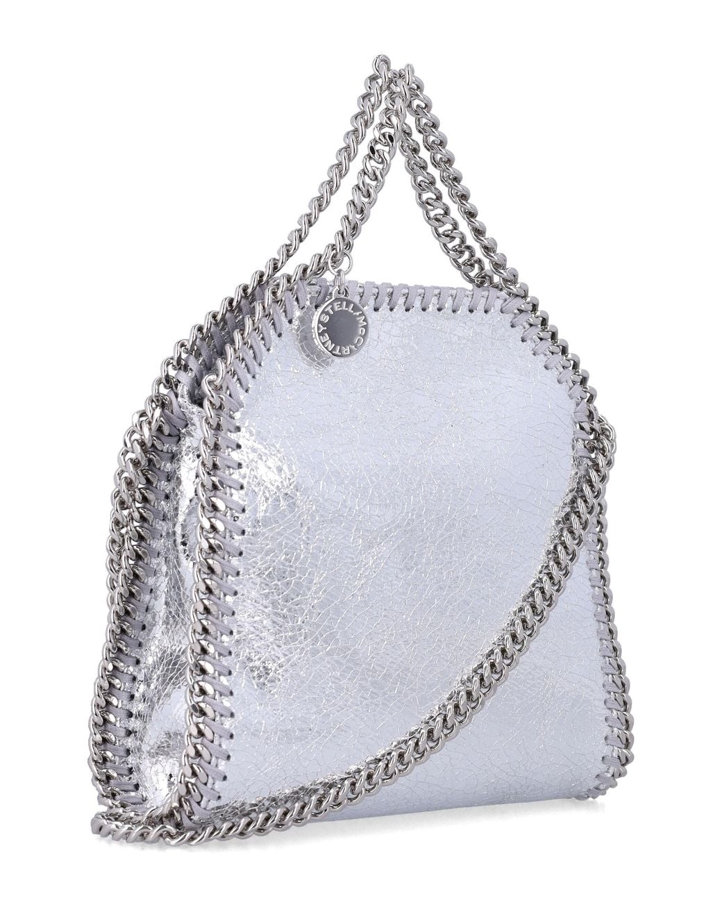 Stella McCartney Gray Metallic Falabella Handbag