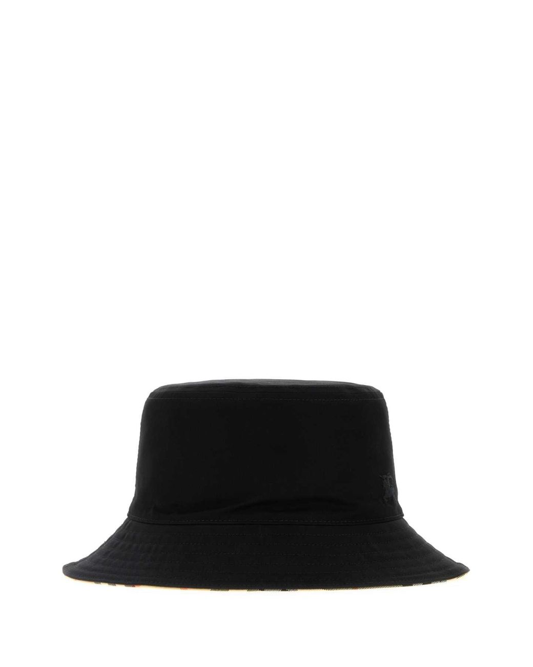 Burberry Black Gabardine Bucket Hat for men